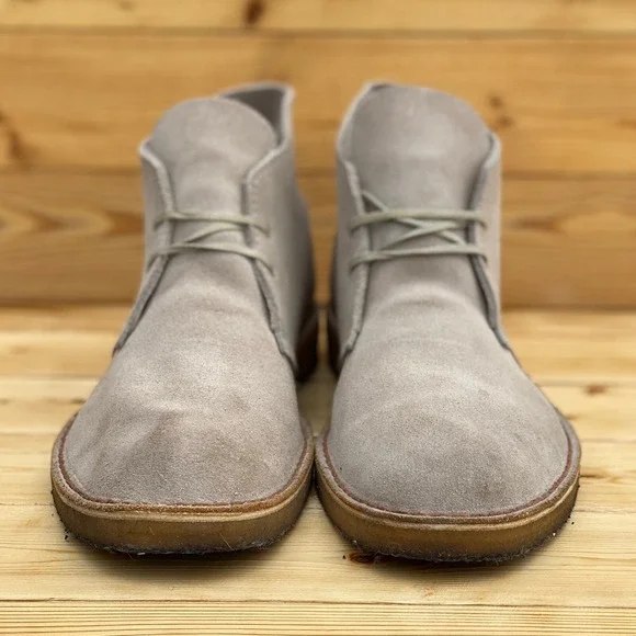 Vtg Clarks Men's Desert Suede Boots 026016 Beige Sand Size US 13 Made In England